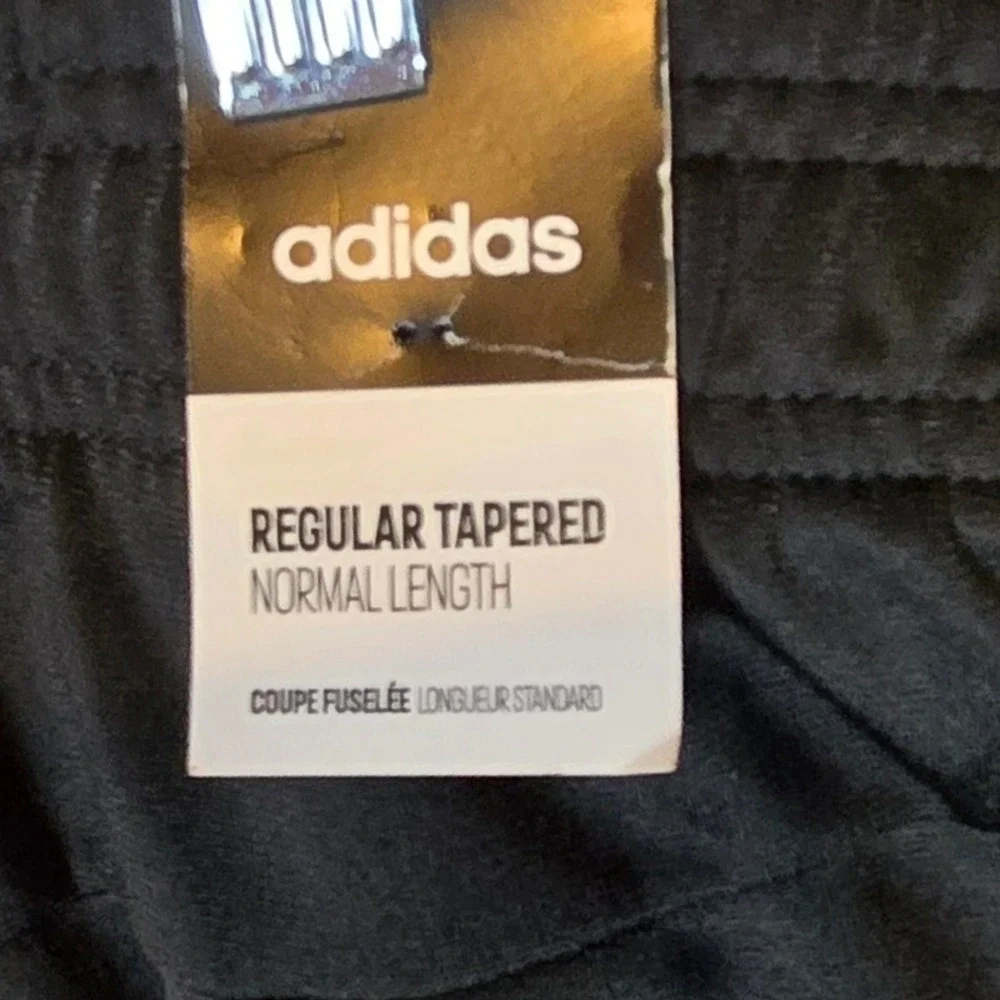 Adidas‎ Men's Regular Tapered Normal Length Track Pants Black White Size 2XL